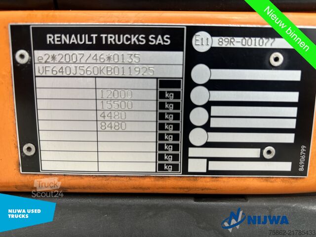 валіза Renault D12 240 4x2 Laadklep 1500KG + Achteruitrijcamera