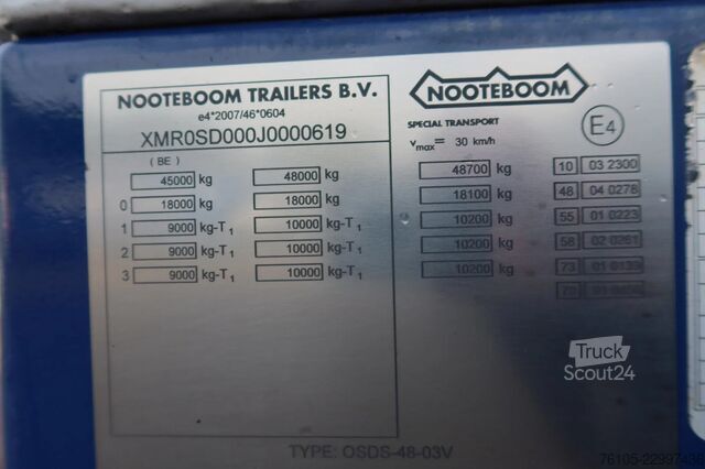 Nooteboom OSDS-48-03V Extensible après l’essieu suiveur Nooteboom OSDS-48-03V Uitschuifbaar na loopas