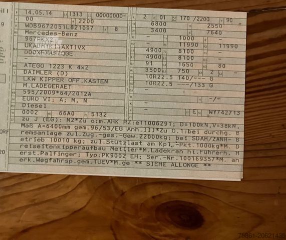 Driezijdige kipper MERCEDES-BENZ 1223