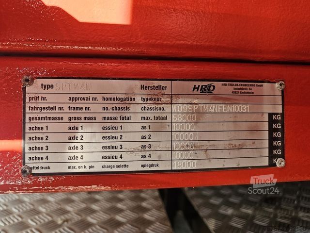 Låglastarsläpvagn HRD SPTM4N Mega Teleskopisch