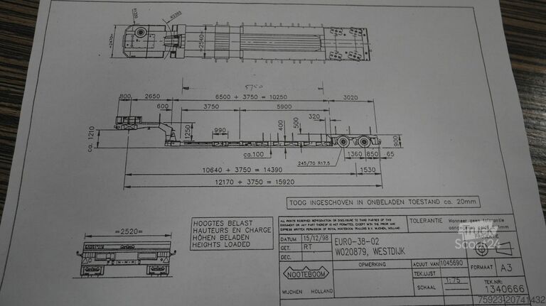 Tieflader Nooteboom EURO-38-02 2 AXLE LOW LOADER