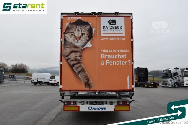 Naczepa skrzyniowa KRONE Kleider- Trockenfrachtkoffer Wabco Rückfahrsens.