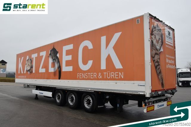 Naczepa skrzyniowa KRONE Kleider- Trockenfrachtkoffer Wabco Rückfahrsens.