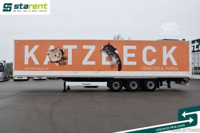 Naczepa skrzyniowa KRONE Kleider- Trockenfrachtkoffer Wabco Rückfahrsens.