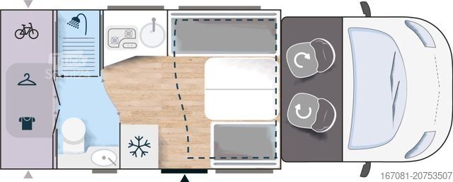 Ημιενσωματωμένο αυτοκινούμενο τροχόσπιτο CHALLENGER Mageo 290 Ford