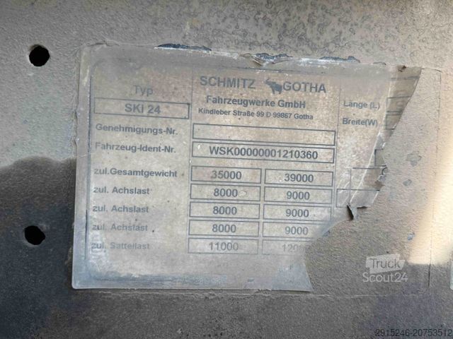 Ημιρυμουλκούμενο ανατρεπόμενο SCHMITZ CARGOBULL SKI24, SAF-Achsen, Rollplane