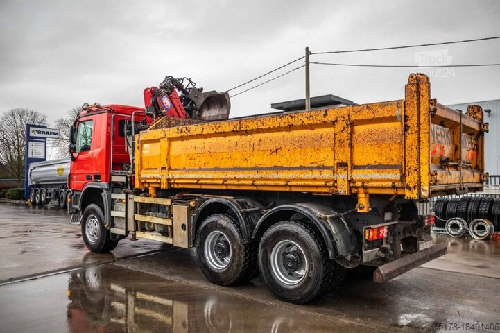 Camion-benne avec grue MERCEDES ACTROS 3344 AK - HMF1643 Z2
