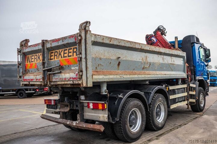 Camion-benne avec grue MERCEDES ACTROS 3344 AK - HMF 1643 Z2