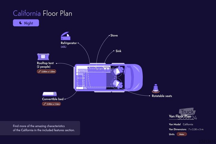 Kampervan Volkswagen California Ocean, Baujahr 2022 | Automatik | Aufstelldach