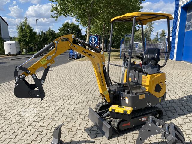 Miniescavatore con pacchetto di accessori di dimensioni ridotte Berger Kraus BK1000JS mit Schwenkarm *HERBSTAKTION*