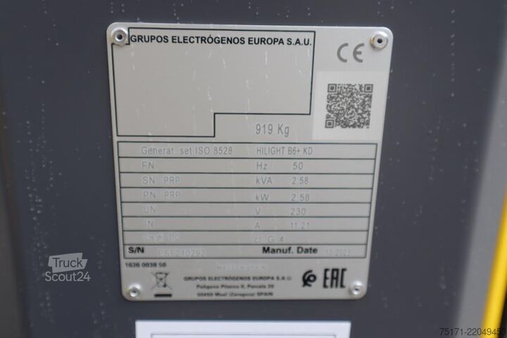 Светлинна кула Atlas Copco Hilight B6+ KD Valid inspection, Max Boom Height 8
