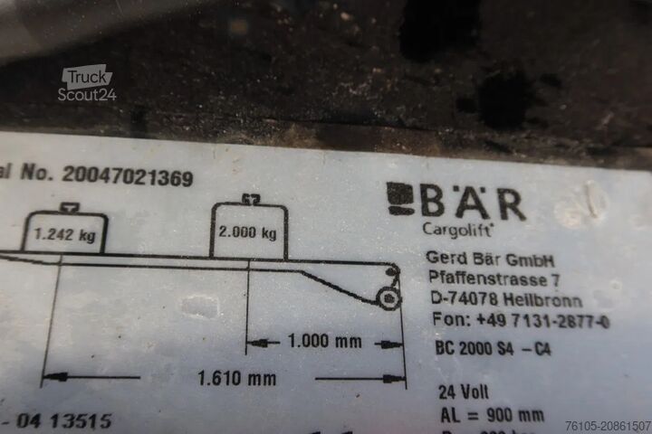 Koffer Mercedes-Benz Actros 1840 L Bkawagen+ BAR klep 2.000kg met Ge...