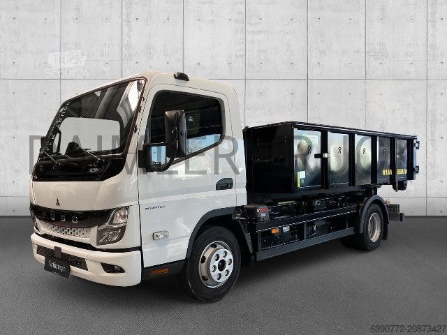 Camion porte-caissons Telehoist FUSO Mitsubishi eCanter 7C18 M-Bat Abroller Container