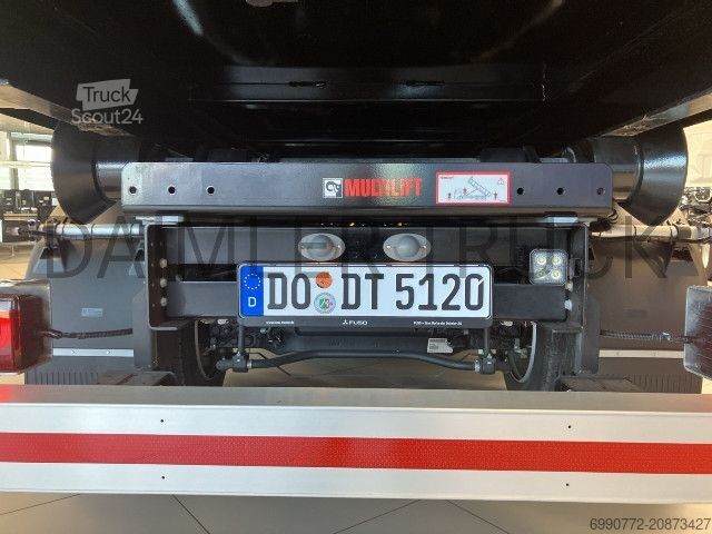 Camion porte-caissons Telehoist FUSO Mitsubishi eCanter 7C18 M-Bat Abroller Container