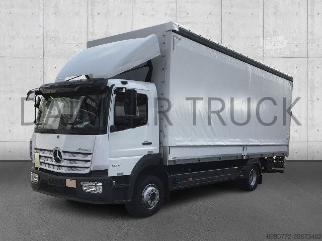 Flatbed truck Mercedes-Benz Atego 1224 L 4X2 Pritsche Plane LBW Klima