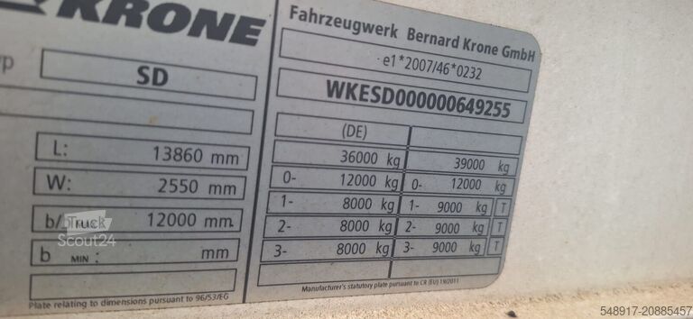 Drsne ponjave Krone SD Tautliner