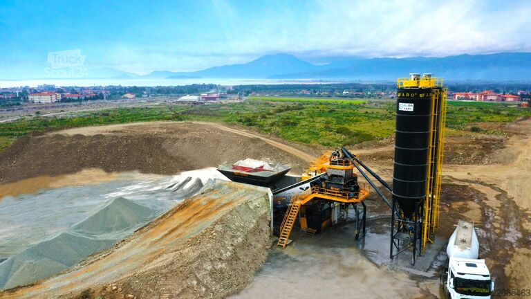 Mobiili betoniasema FABO mobile concrete mixing plants 100 m³/h Mobile Concrete Mixing Plant