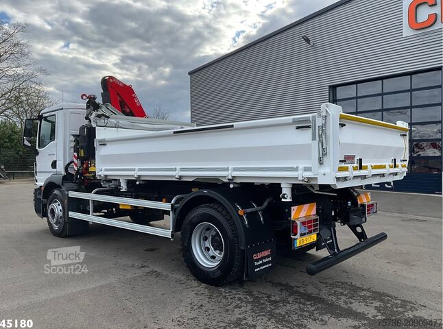 3-sānu pašizgāzējs MAN TGM 18.320 Euro 6 Fassi 13 Tonmeter laadkraan N...