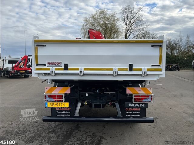 3-sānu pašizgāzējs MAN TGM 18.320 Euro 6 Fassi 13 Tonmeter laadkraan N...