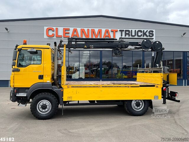 Autokrāna kravas automašīna Man TGM 13.290 4x4 Hiab 9 Tonmeter laadkraan Just 2...