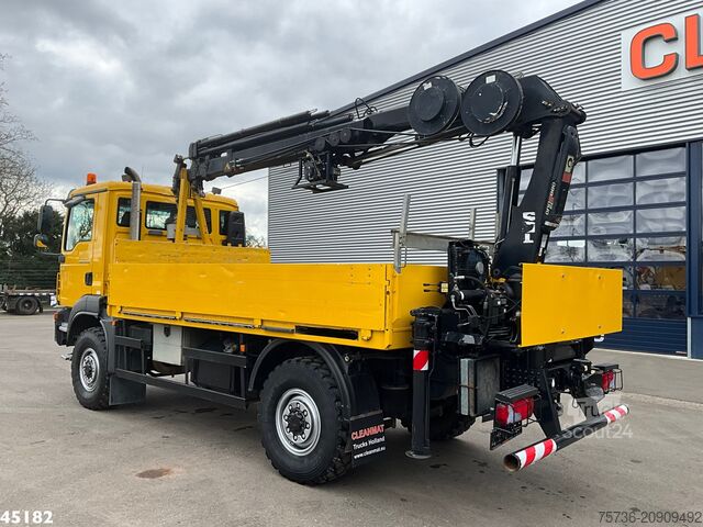 Autokrāna kravas automašīna Man TGM 13.290 4x4 Hiab 9 Tonmeter laadkraan Just 2...