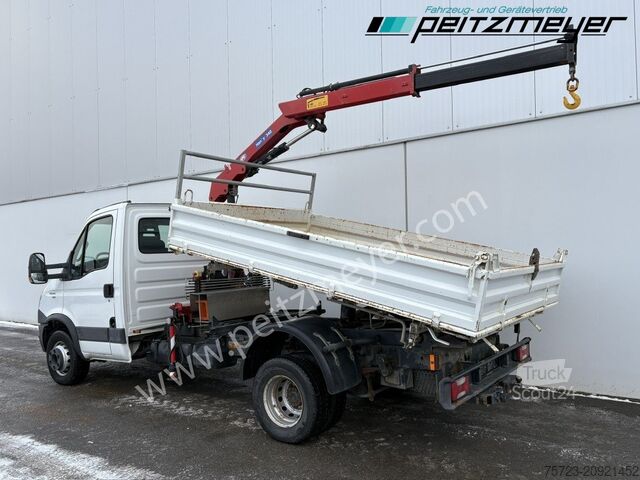 Transporter mit Kipper Iveco Daily 70C17 Meiller + HMF 340 K1 Kran