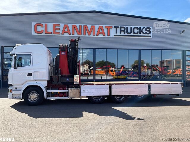 Ciężarówka z dźwigiem Scania R 490 8x4 Euro 6 Retarder HMF 60 Tonmeter laadk...