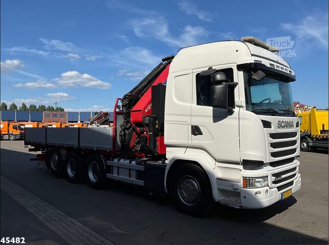 Ciężarówka z dźwigiem Scania R 490 8x4 Euro 6 Retarder HMF 60 Tonmeter laadk...