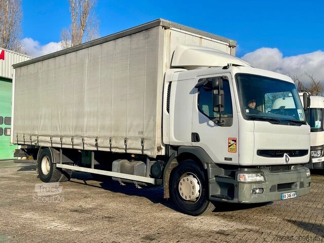 Bâche coulissante Renault Premium 320 19,5 T,  Manual. France truck.  gre...