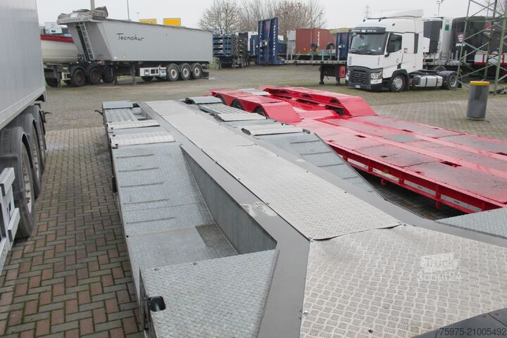 žemagrindė puspriekabė statybos technikos transportavimui pavelli carrellone trasporto veicoli buche usato