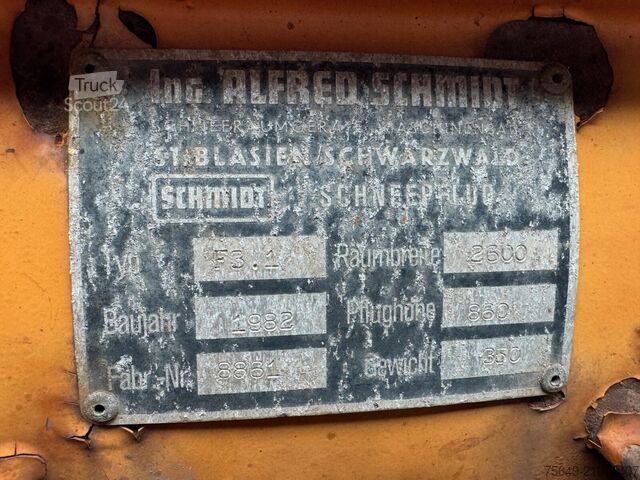 Speciale doeleinden vrachtwagen Schmidt F 3.1 Schneeräumschild F 3.1 Schneeräumschild
