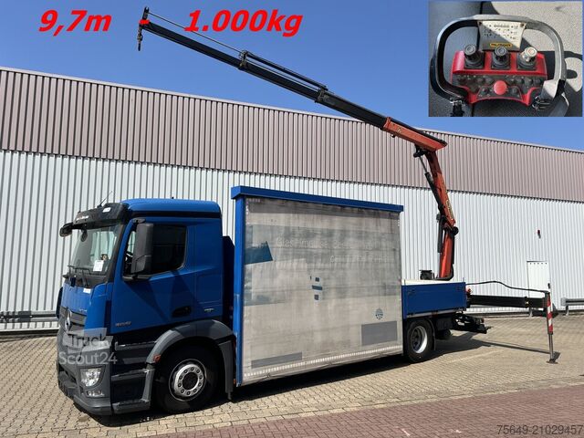 Teherautóra szerelt daru Mercedes-Benz Antos 1836 L 4x2 Antos 1836 L 4x2, Glastransporter, Heckkran Palfinger Pk 12002-EH, Funk