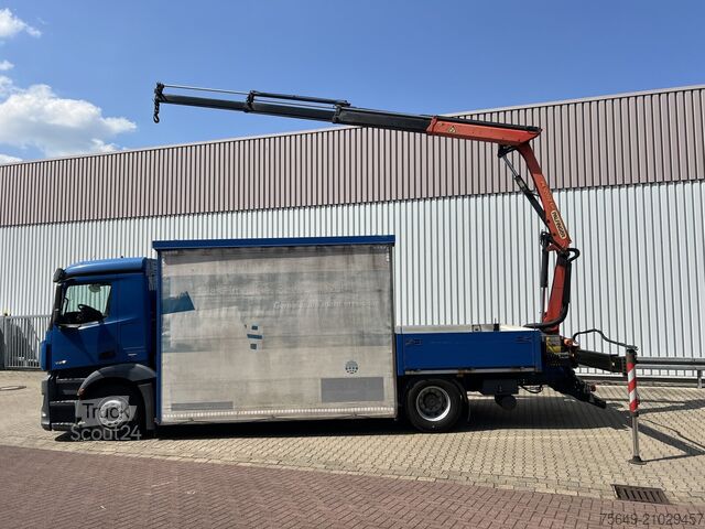 Teherautóra szerelt daru Mercedes-Benz Antos 1836 L 4x2 Antos 1836 L 4x2, Glastransporter, Heckkran Palfinger Pk 12002-EH, Funk