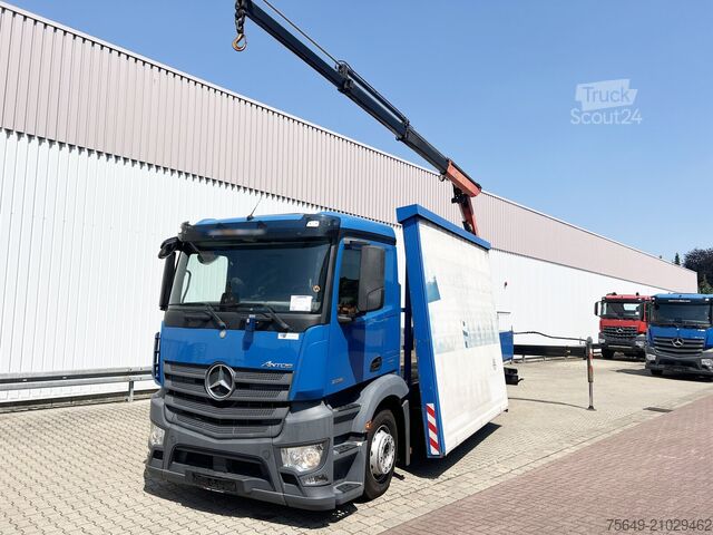 Teherautóra szerelt daru Mercedes-Benz Antos 1836 L 4x2 Antos 1836 L 4x2, Glastransporter, Heckkran Palfinger Pk 12002-EH, Funk