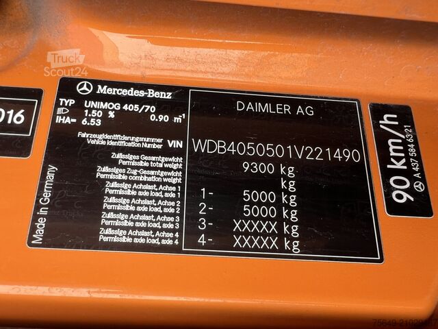 Unimog Unimog U 20 U405/70 4x4 U 20 U405/70 4x4, Kipper, Winterdienstplatte