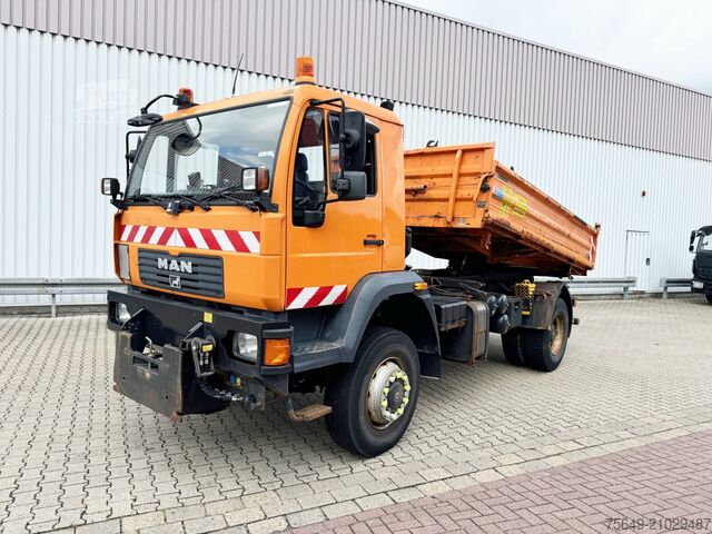 Camion-benne tricar MAN LE 18.280 4X4 BB LE 18.280 4X4 BB, Winterdienstausstattung, Grüne Plakette