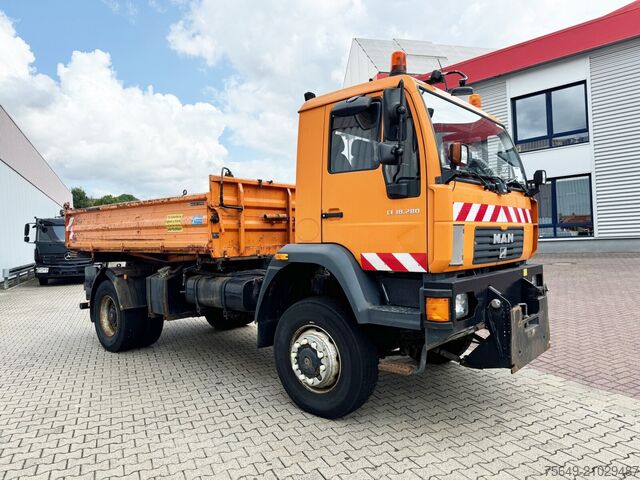 Camion-benne tricar MAN LE 18.280 4X4 BB LE 18.280 4X4 BB, Winterdienstausstattung, Grüne Plakette