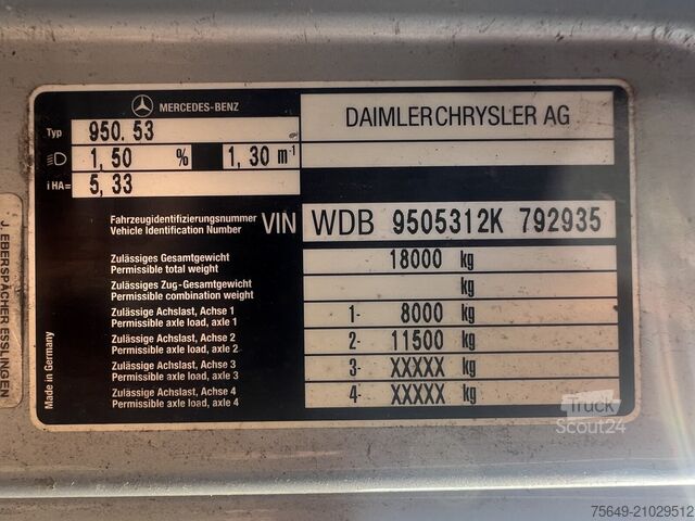 Vrachtwagenchassis Mercedes-Benz Atego 1828 L 4x2 Atego 1828 L 4x2, Rechtslenker, Winterdienstaustattung