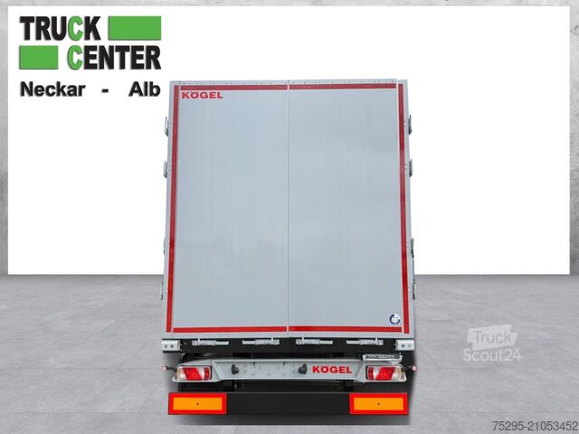 Semi-reboque aberto com lona Kögel 3 Achs Standard NEU Liftachse Lasi XL+Getränke