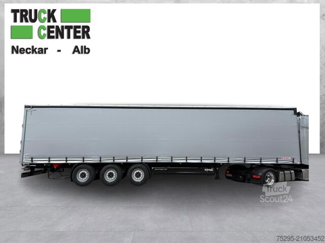 Semi-reboque aberto com lona Kögel 3 Achs Standard NEU Liftachse Lasi XL+Getränke
