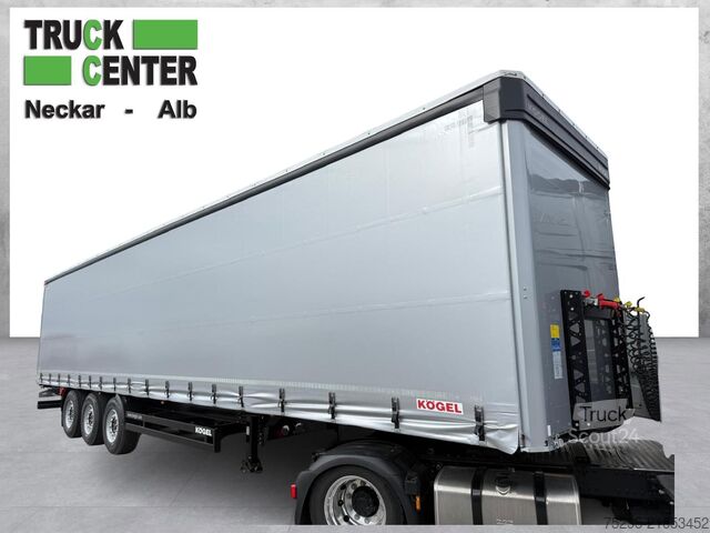 Semi-reboque aberto com lona Kögel 3 Achs Standard NEU Liftachse Lasi XL+Getränke
