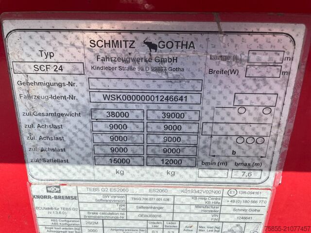 Transporte de contenedores Schmitz Gotha SRTC 20 FT Chassis / Tank / ADR / BPW Axles / D...