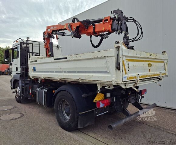 Trostrani kiperski kamion MAN TGS 18.420 4x2 BB Meiller Kipper Kran Atlas Funk