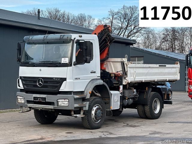 Three-sided tipper truck MERCEDES-BENZ Axor 1824 4x4 EU5 DSK, Palfinger PK9501 LK 6m³