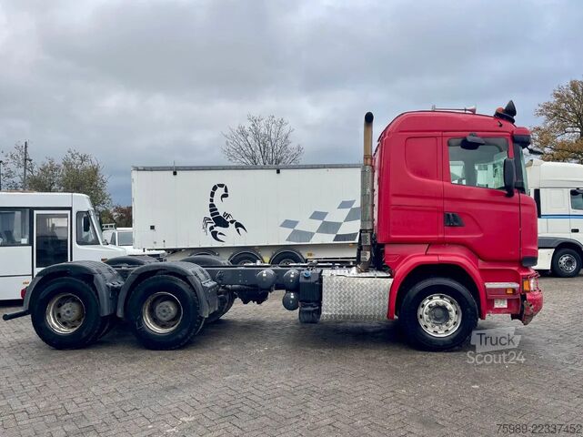Chassis met cabine Scania R580 V8 6x4, RETARDER, 614915 km FULL SPRING!  ...