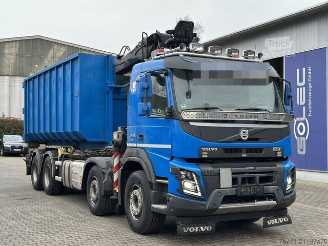 Sistema con braccio a gancio Volvo 450 8x4 EURO6 HAKOWIEC MEILLER + ŻURAW PENZ 17L...