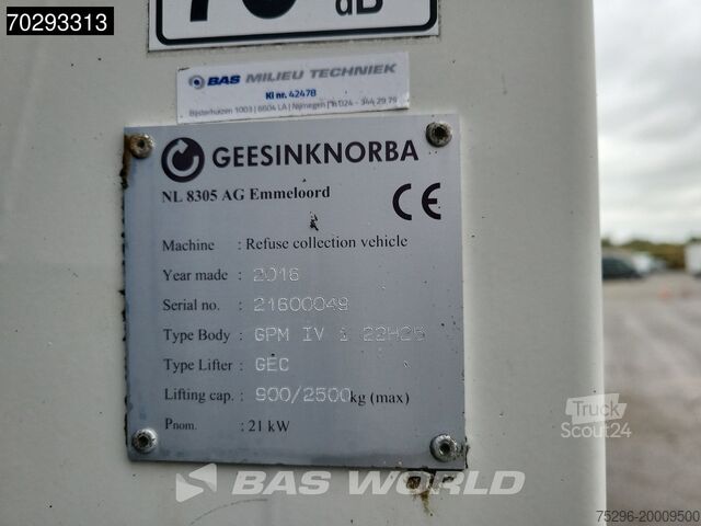 Jätteenkeräysauto DAF CF 290 6X2 22m3 Geesinknorba GPM IV i 22H25 Ste...