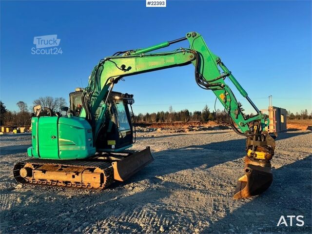 Crawler excavator Kobelco SK75SR-3E tracked excavator – rototilt – grading b