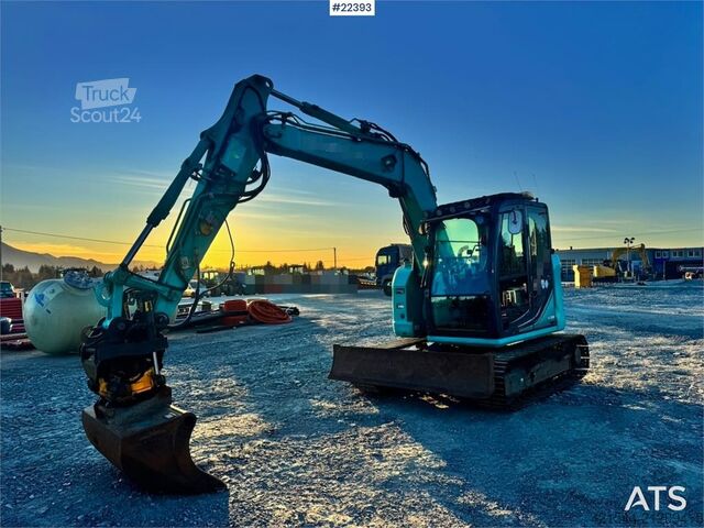 Crawler excavator Kobelco SK75SR-3E tracked excavator – rototilt – grading b