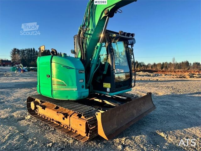 Crawler excavator Kobelco SK75SR-3E tracked excavator – rototilt – grading b